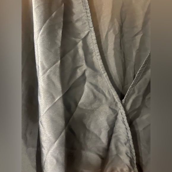 Free People Midnight Vibes Satin Long Sleeve Surplice Top - Picture 4 of 8